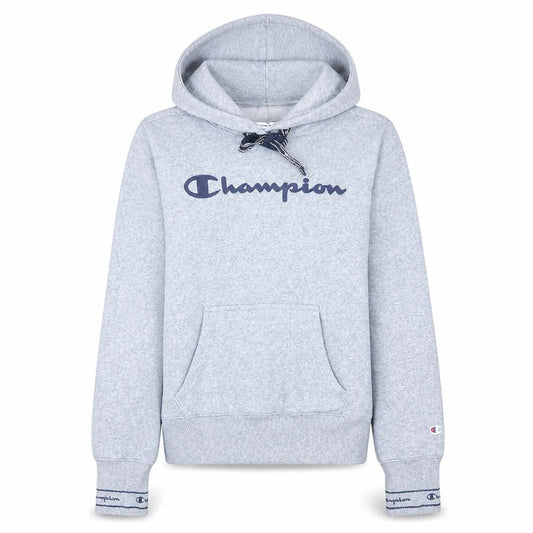 Champion Womens Grey Pullover Hoodie XS Cotton Blend Logo Casual