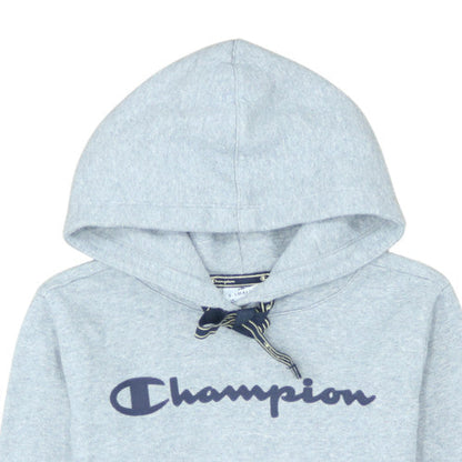 Champion Womens Grey Pullover Hoodie XS Cotton Blend Logo Casual