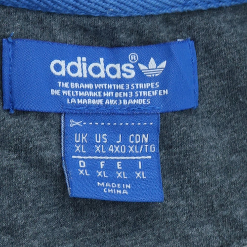 Adidas Men's Grey XL Crew Neck Pullover Sweatshirt