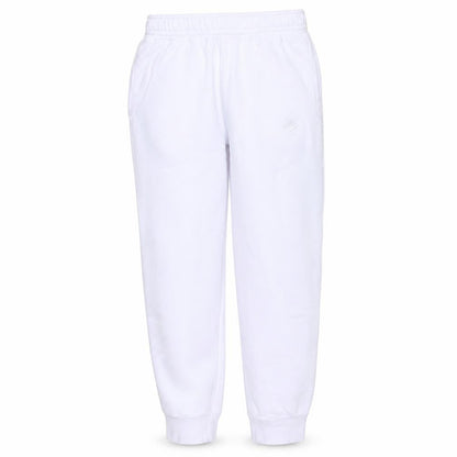 Nike Womens White Fleece Jogger Trousers L Elastic Waist