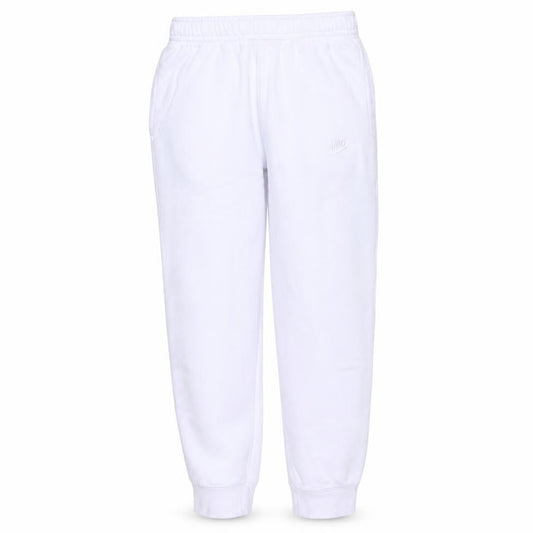 Nike Womens White Fleece Jogger Trousers L Elastic Waist