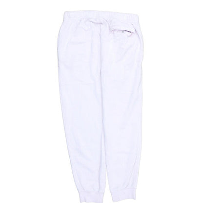 Nike Womens White Fleece Jogger Trousers L Elastic Waist