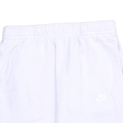 Nike Womens White Fleece Jogger Trousers L Elastic Waist