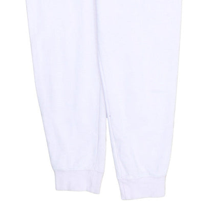 Nike Womens White Fleece Jogger Trousers L Elastic Waist