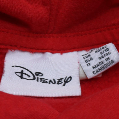 Disney Women Red Pullover Hoodie Size M Mickey Hands Heart Graphic