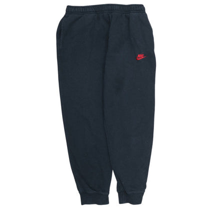 Nike Men's Black Fleece Sweatpants L Regular Fit Logo Cuffed Joggers