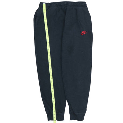 Nike Men's Black Fleece Sweatpants L Regular Fit Logo Cuffed Joggers