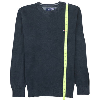 Tommy Hilfiger Men's Blue Cotton Crew Neck Jumper Size L