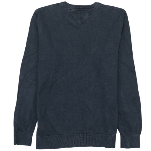 Tommy Hilfiger Men's Blue Cotton Crew Neck Jumper Size L