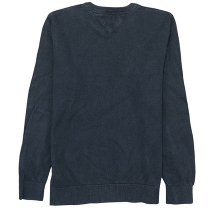 Tommy Hilfiger Men's Blue Cotton Crew Neck Jumper Size L