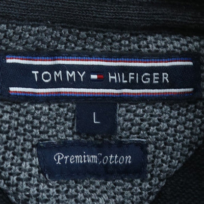 Tommy Hilfiger Men's Blue Cotton Crew Neck Jumper Size L