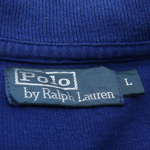 Ralph Lauren Men's Blue Cotton 1/2 Zip Jumper Size L