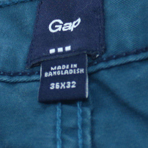 Gap Men's Blue Chino Trousers 36x32 Straight Leg Cotton