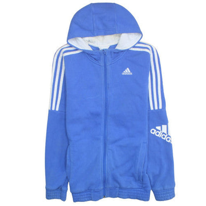 Adidas Men's Blue Full Zip Hoodie Small Fleece Sportswear