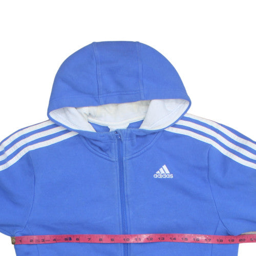 Adidas Men's Blue Full Zip Hoodie Small Fleece Sportswear
