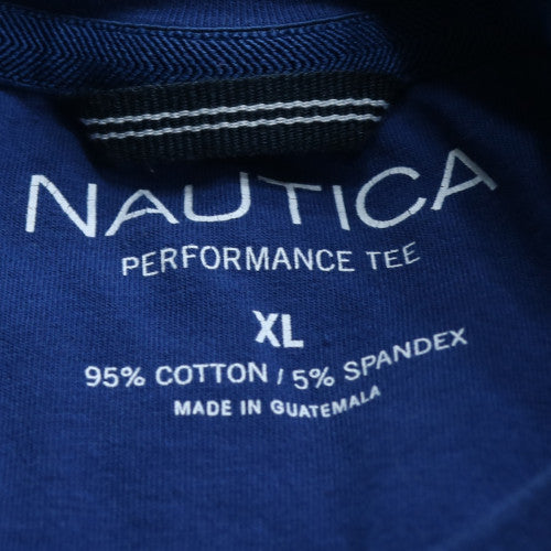 Nautica Men's Blue XL Performance Crew Neck Cotton T-Shirt