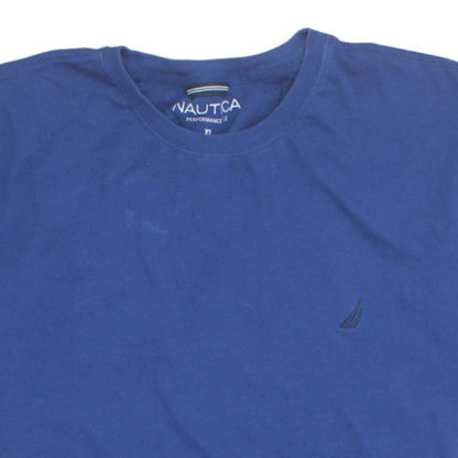 Nautica Men's Blue XL Performance Crew Neck Cotton T-Shirt