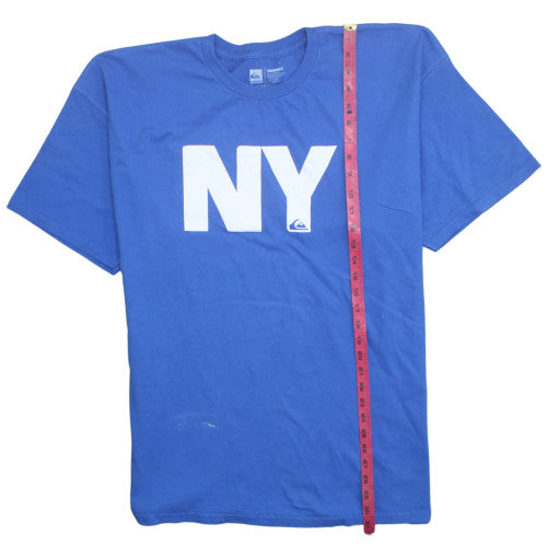 Quiksilver Men's Blue NY Graphic Cotton T-Shirt 2XL Regular