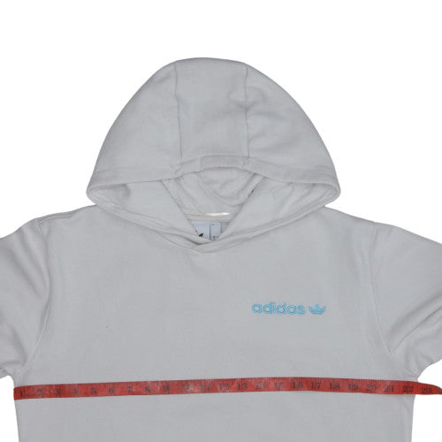Adidas Men's White Pullover Hoodie M Logo Fleece Sportswear