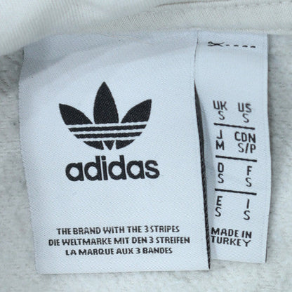 Adidas Men's White Pullover Hoodie M Logo Fleece Sportswear