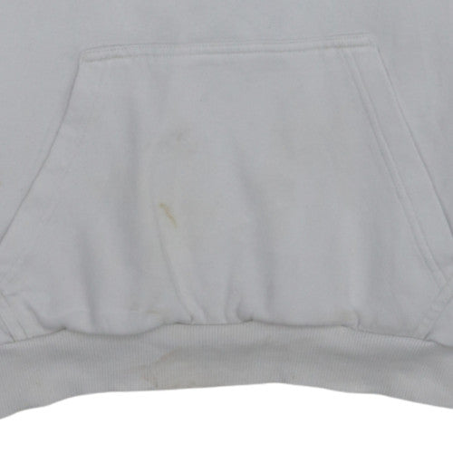 Adidas Men's White Pullover Hoodie M Logo Fleece Sportswear