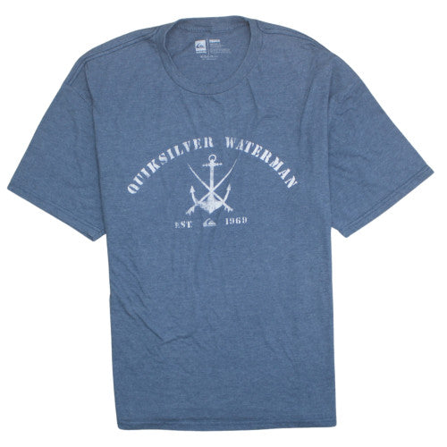 Quiksilver Men's Blue Nautical Graphic T-Shirt XL Short Sleeve
