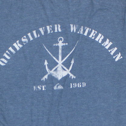 Quiksilver Men's Blue Nautical Graphic T-Shirt XL Short Sleeve
