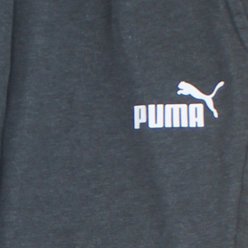 Puma Men's Black Regular Fit Sweatpants M Casual Fleece Trousers
