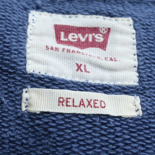 Levi's Men's Blue XL Relaxed Fit Logo Crew Neck Sweatshirt