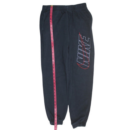 Nike Men's Black Logo Sweatpants M Regular Fit Fleece Tapered