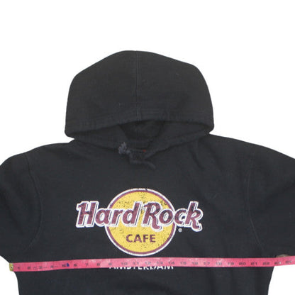 Hard Rock Cafe Amsterdam Black Men's Pullover Hoodie Size L
