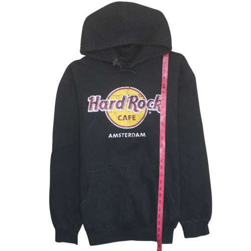 Hard Rock Cafe Amsterdam Black Men's Pullover Hoodie Size L