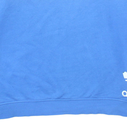 Adidas Women Blue XL Pullover Sweatshirt Crew Neck Logo Print