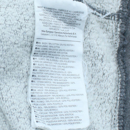 Nike Men's Grey Pullover Hoodie Small Regular Fit Fleece Sweatshirt