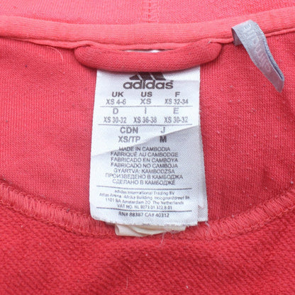 Adidas Womens Pink XS Full Zip Hoodie Sweatshirt Casual
