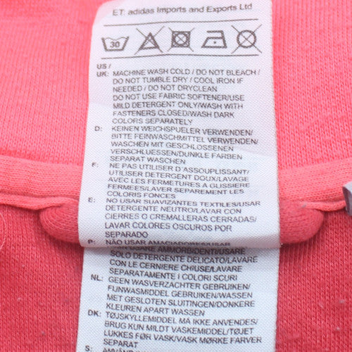 Adidas Womens Pink XS Full Zip Hoodie Sweatshirt Casual