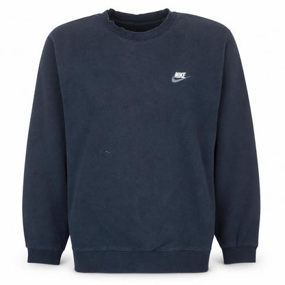 Nike Mens Black Small Pullover Crew Neck Fleece Sweatshirt