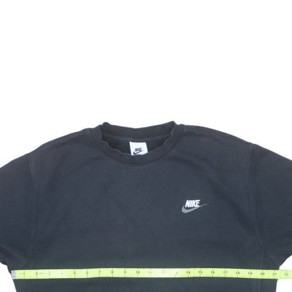 Nike Mens Black Small Pullover Crew Neck Fleece Sweatshirt