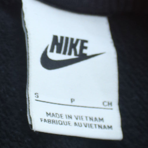 Nike Mens Black Small Pullover Crew Neck Fleece Sweatshirt