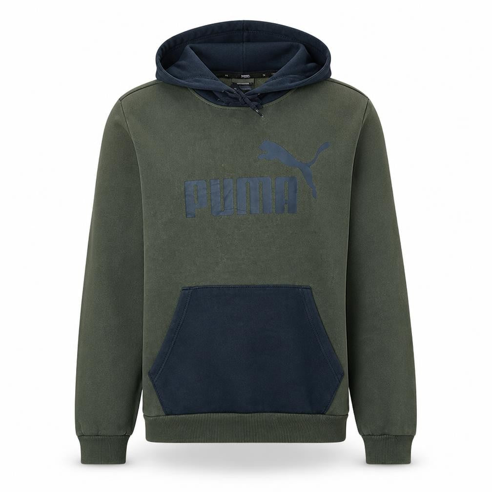 Puma Men’s Green Pullover Hoodie Small Logo Fleece Sweatshirt