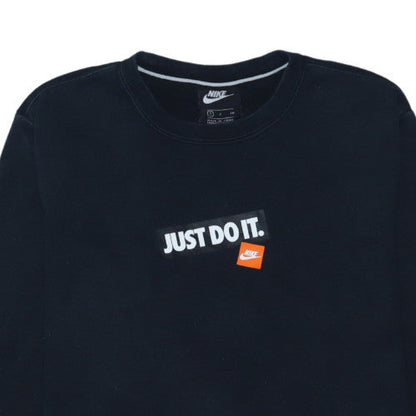 Nike Men's Black Small Crew Neck Graphic Pullover Sweatshirt
