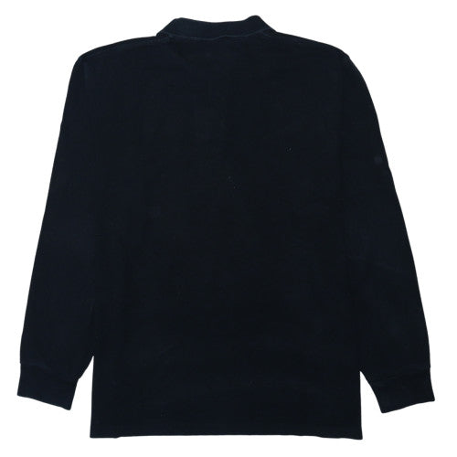 Ralph Lauren Men's Black Long Sleeve Cotton Polo Shirt Size L