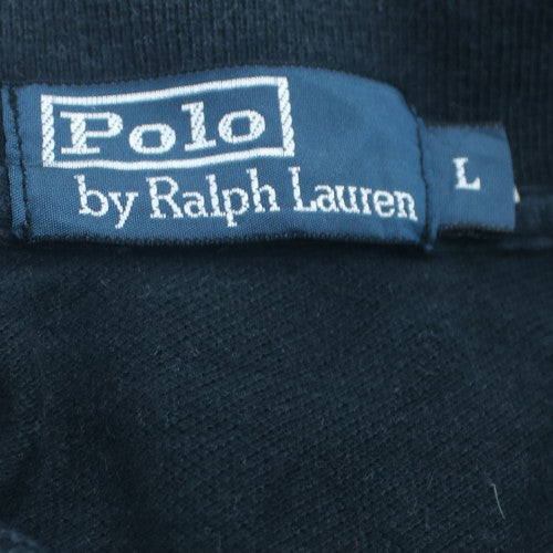 Ralph Lauren Men's Black Long Sleeve Cotton Polo Shirt Size L