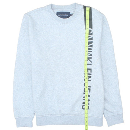 Calvin Klein Jeans Mens Grey Logo Pullover Sweatshirt L