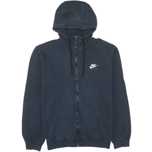 Nike Men's Black Full Zip Hoodie Size L Fleece Sweatshirt