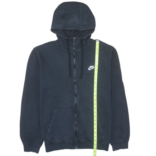 Nike Men's Black Full Zip Hoodie Size L Fleece Sweatshirt