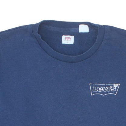 Levi's Men's Blue Logo Crew Neck Pullover Sweatshirt M