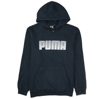 Puma Mens Black L Pullover Hoodie with Logo Print