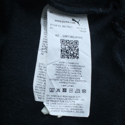 Puma Mens Black L Pullover Hoodie with Logo Print