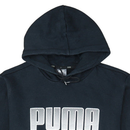 Puma Mens Black L Pullover Hoodie with Logo Print